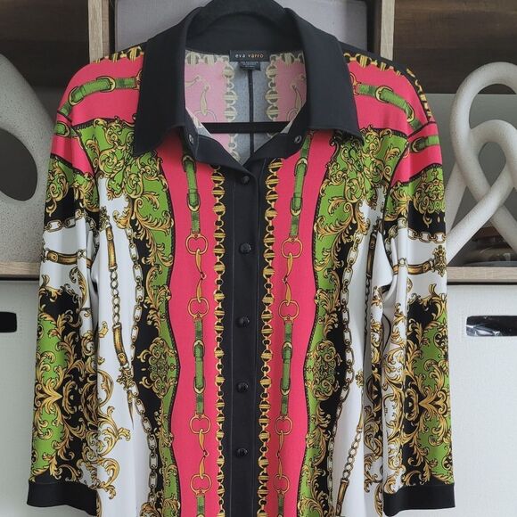 Eva Varro Baroque Chain blouse size XL - Picture 2 of 16